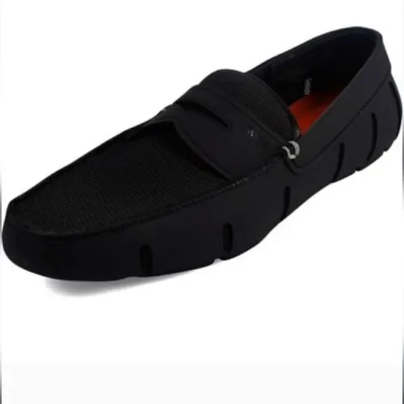 Swims Black Mens Rubber Mesh Boat Loafer Water Beach Pool Shoes Size 11 - Picture 2 of 10